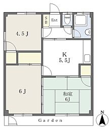 門田アパート 3Kの間取図画像