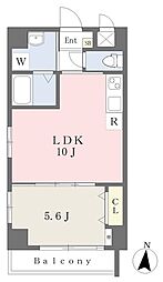 グレースリーフ 1LDKの間取図画像