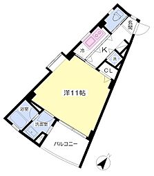 Ｐｏｃｏ　Ａ　Ｐｏｃｏ 3階1Kの間取り