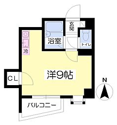 αＮＥＸＴ南江戸 1階ワンルームの間取り
