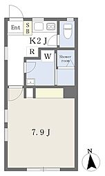 ホームズ福音寺 1Kの間取図画像