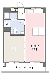 オックスフォード・サーカス松山IC1 1LDKの間取図画像