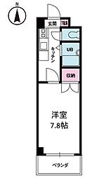 ジョイフル朝生田 1Kの間取図画像