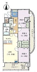ブライムタワー古川 3LDKの間取図画像