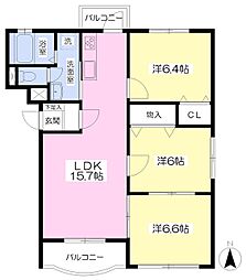 フィノ・レジデンシアA棟 3LDKの間取図画像