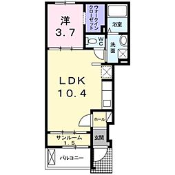 スプレンデール1 1LDKの間取図画像