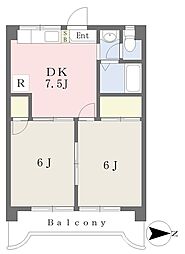 フレニール45 2DKの間取図画像