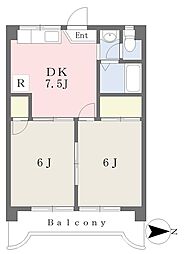 フレニール45 2DKの間取図画像
