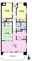 パストラーレ松山 3LDKの間取図画像