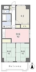 ファミール空港通 3LDKの間取図画像