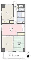 ファミール空港通 3LDKの間取図画像