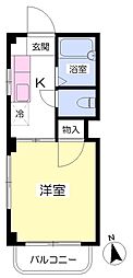 伊予鉄道環状線(JR松山駅経由) 鉄砲町駅 徒歩3分の賃貸マンション 4階1Kの間取り