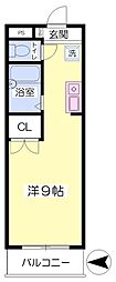 伊予鉄道本町線 本町四丁目駅 徒歩2分の賃貸マンション 5階ワンルームの間取り
