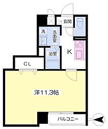伊予鉄道市駅線 勝山町駅 徒歩4分の賃貸マンション 3階1Kの間取り