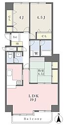 JR予讃線 宇多津駅 徒歩23分の賃貸マンション 5階3LDKの間取り