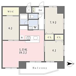 アーバン愛大医学部前 8階3LDKの間取り