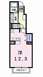 JR予讃線 伊予北条駅 徒歩13分の賃貸アパート 1階ワンルームの間取り