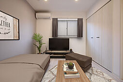 JR予讃線 伊予北条駅 徒歩6分の賃貸アパート 2階ワンルームのリビング/ダイニング