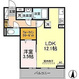 スペランツァドゥーエ 1LDKの間取図画像