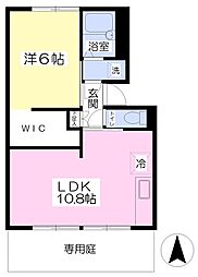コーポラル高野1 1LDKの間取図画像