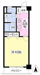 フォルテ小坂 1Kの間取図画像