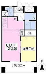 エクセルコート2 1LDKの間取図画像