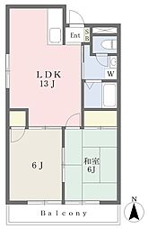 オックスフォードサーカス河原町 2LDKの間取図画像