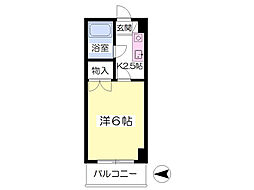第3成田マンション 1Kの間取図画像