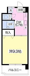 フェニックス松末 1DKの間取図画像