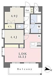 パグロ河原町 2LDKの間取図画像