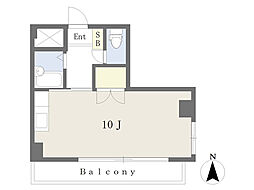 グリーンフォレスト坂の上 2階ワンルームの間取り