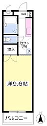 西口ビル 1Kの間取図画像