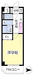 伊予鉄道環状線(JR松山駅経由) 萱町六丁目駅 徒歩5分の賃貸マンション 7階1Kの間取り