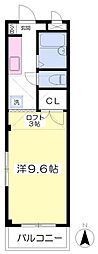 西口ビル ワンルームの間取図画像