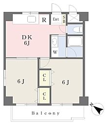 ForestaE 2DKの間取図画像