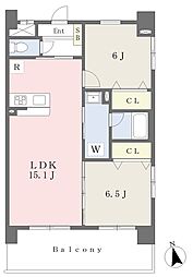 アーバンヒルズ喜与町 2階2LDKの間取り