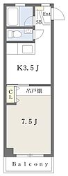No.10グリーンハイツ 1Kの間取図画像