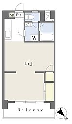 第5中村ビル ワンルームの間取図画像
