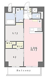 博多グランドレジデンス 2LDKの間取図画像