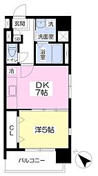 メイソンデグレース天神南 1DKの間取図画像