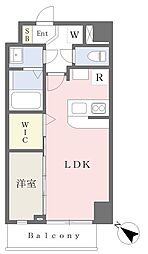 WE渡辺通り 1LDKの間取図画像