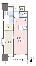 ラフレシーサ県庁口 1LDKの間取図画像