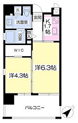 ラグーナ大濠 1LDKの間取図画像
