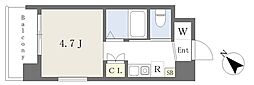 ヴィラージュ博多駅南 1Kの間取図画像