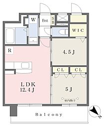 ルーチェフェリス・レジデンス竹下 2LDKの間取図画像