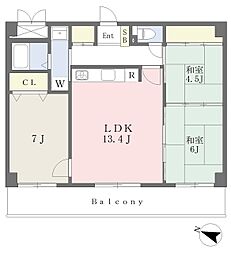 サンフラワー薬院 3LDKの間取図画像