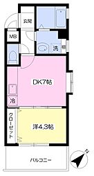スカイシャトレ 1DKの間取図画像