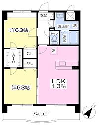 Assolate吉塚 2LDKの間取図画像