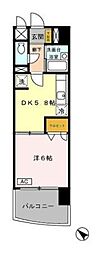 フォルスト平尾 1DKの間取図画像