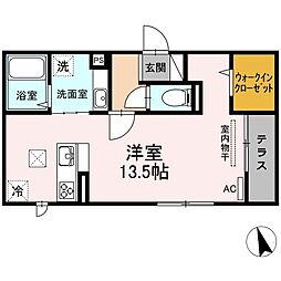 アベニュー263 ワンルームの間取図画像